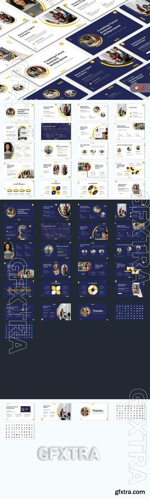 Creative Business Solutions PowerPoint Template KG35PBN