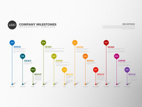 Infographic Timeline Layout with Droplet Accents - 363635449