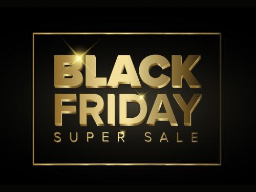 Golden Black Friday Sale Banner Layout - 363646669