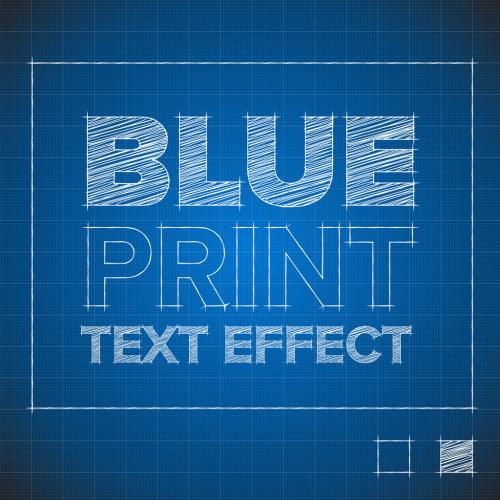 Blueprint Paper Text Effect - 363646671