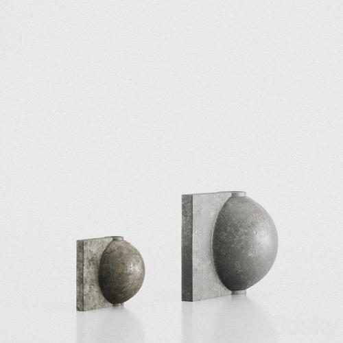 Offset Big and Mini Dark Gray Vases by 101 Copenhagen