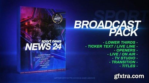 Videohive Broadcast Pack Sport News 27956622