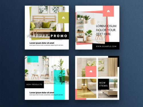 Elegant Social Media Post Layouts - 363676326