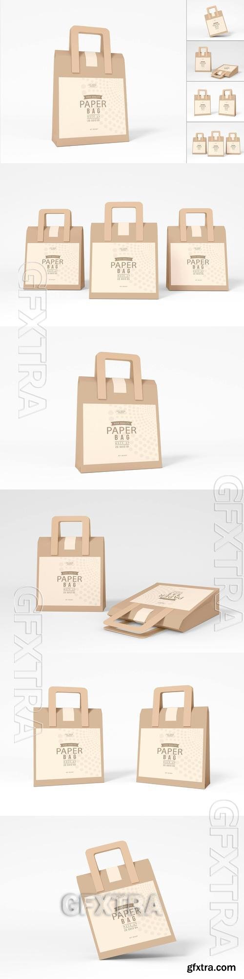 Craft Paper Bag Branding Mockup Set 7WKQ7HH