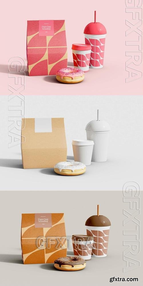 Delivery Paper Bags Mockup HBCFRG9