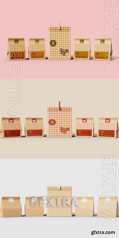 Take Away Paper Bags Mockup KE7UDG2