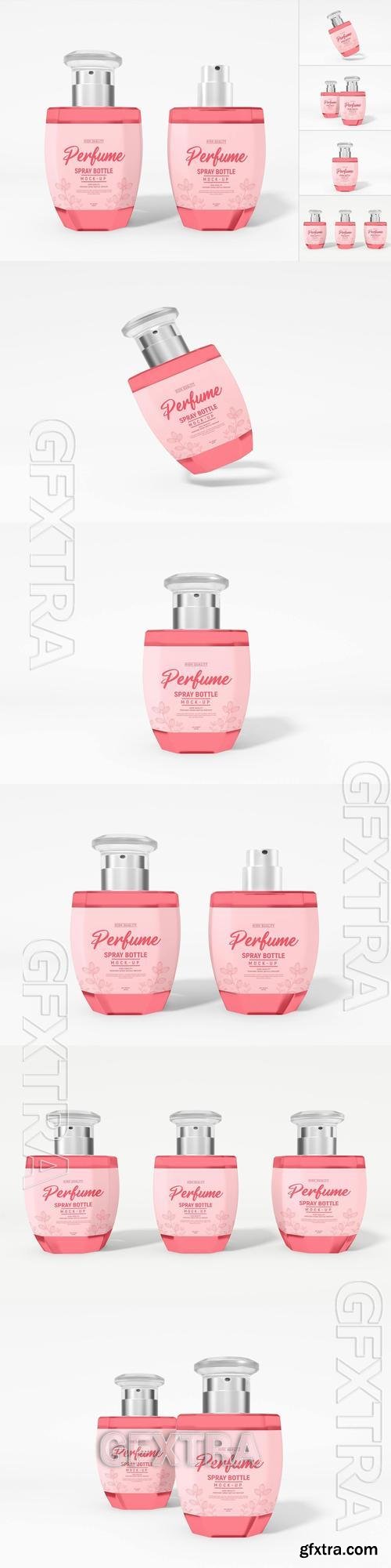 Perfume Spray Bottle Branding Mockup Set T284BCW