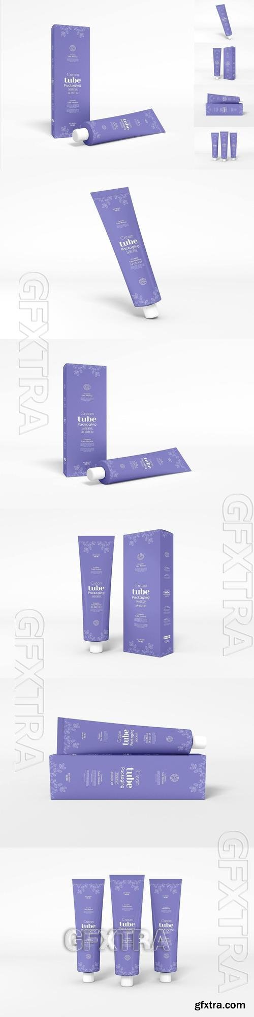 Cosmetic Cream Tube Mockup Set SNXQTRQ