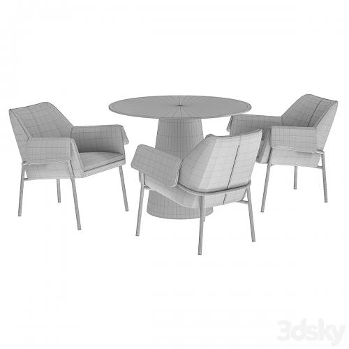 Bess dining chair and Alcor table