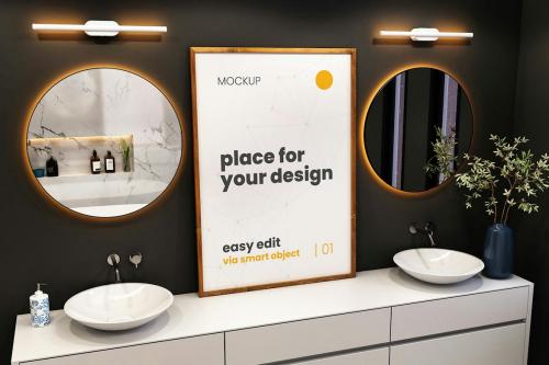 Bathroom Poster Mockups