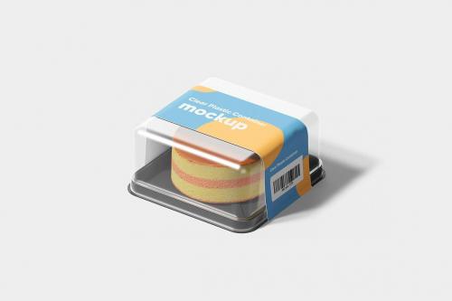 Clear Plastic Container Mockup