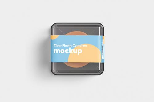 Clear Plastic Container Mockup