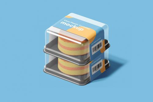 Clear Plastic Container Mockup