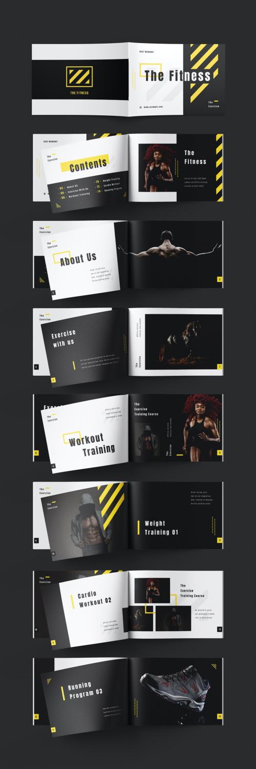 Black Fitness Brochure Layout - 364525674