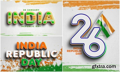 India Republic Day Editable Text Effect GAJPXSD