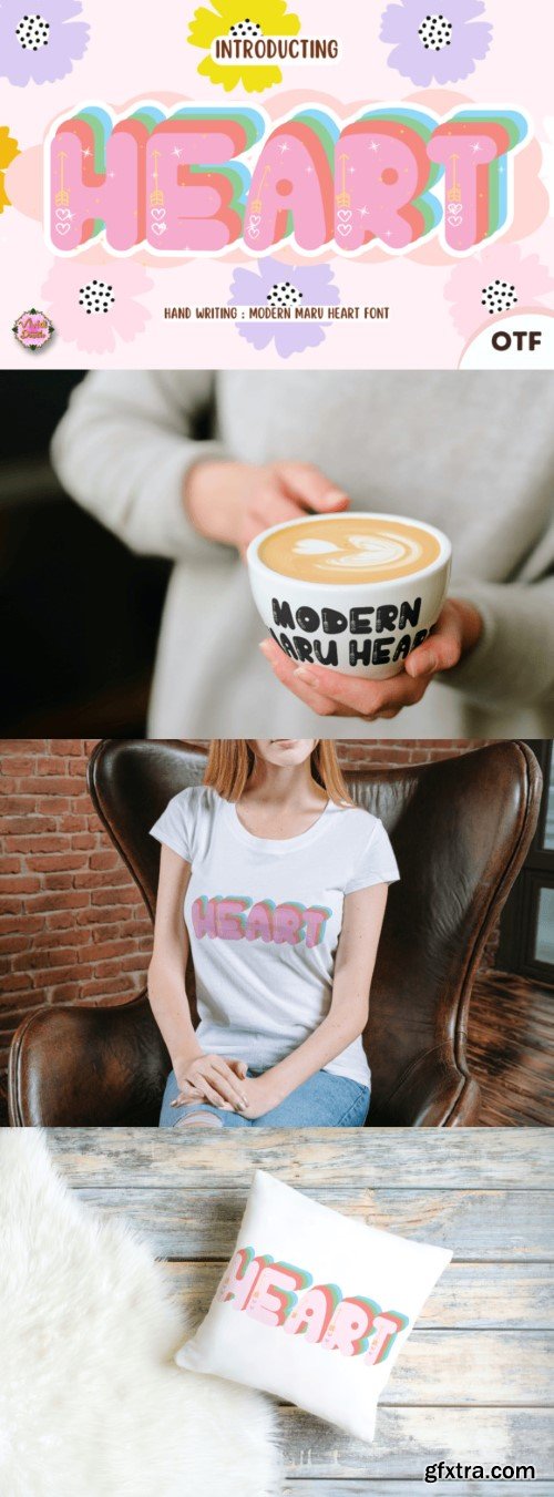 Modern Maru Heart Font