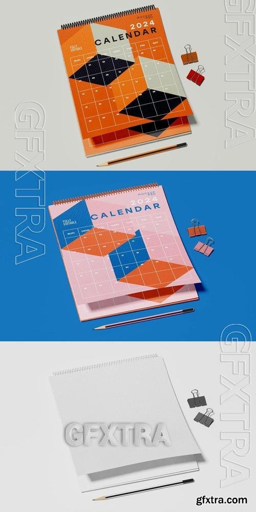 Wall Calendar Mockup 456CTLF