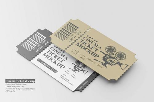 Cinema Ticket Mockup