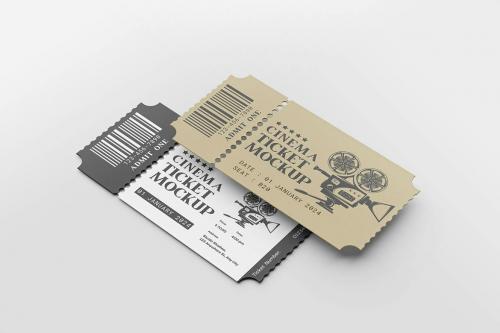 Cinema Ticket Mockup