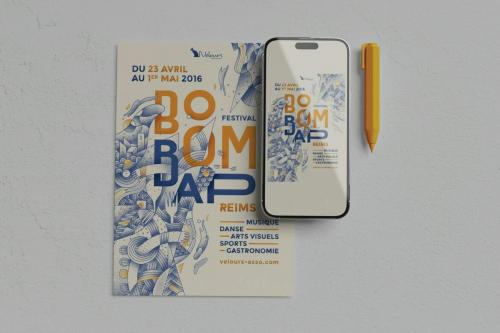 Smart Phone and Flyer Mockup