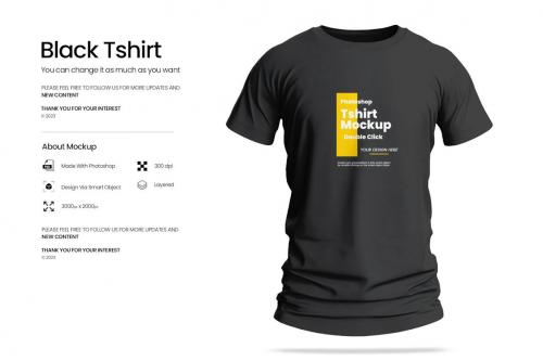 Black Tshirt Mockup