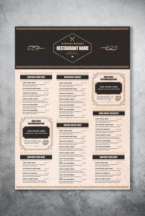 Rustic Food Poster Layout - 364551347