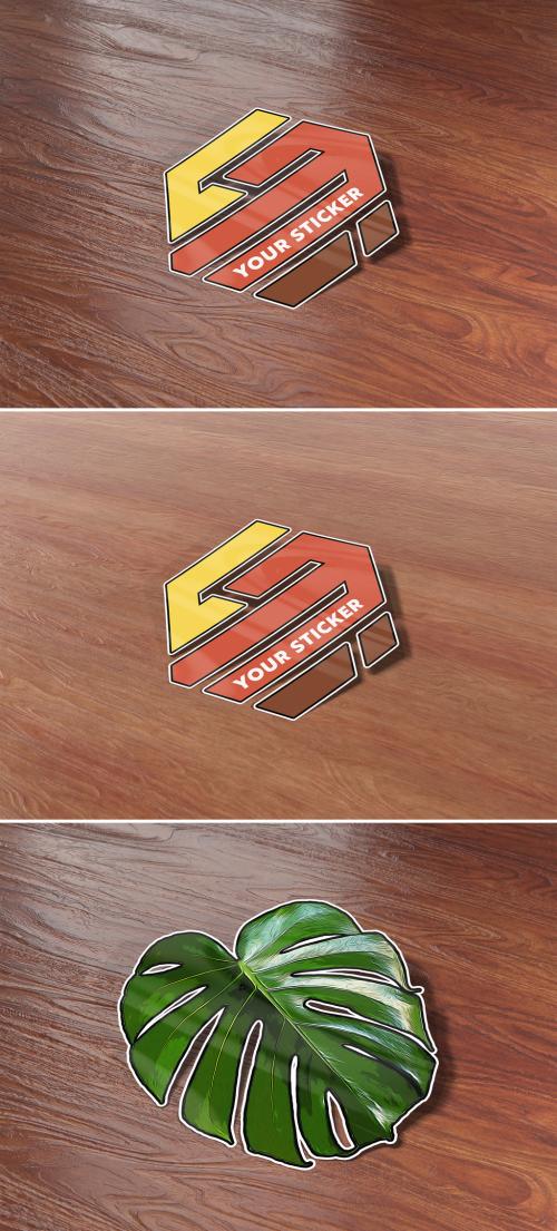 Multi-Shape Sticker Mockup - 364811324