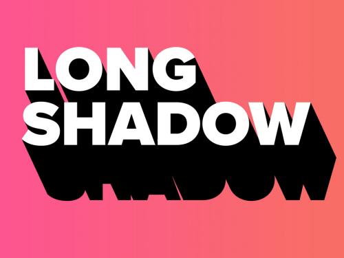 Long Shadow Text Effect Style Mockup - 364824406