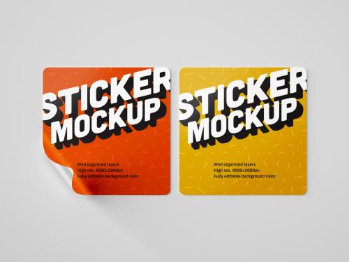 Square Sticker Mockup
 - 365057769