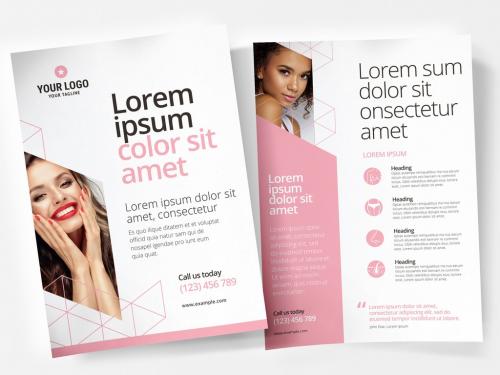 Pink Cosmetic Service Poster Flyer for Beauty Spas & Hair Salons - 365316656