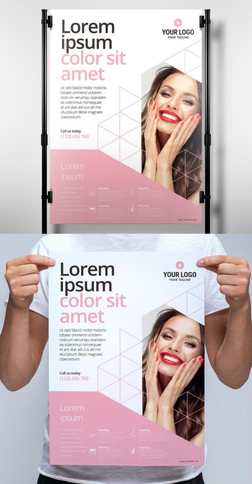 Pink Banner Poster with Cosmetic Style - 365316657