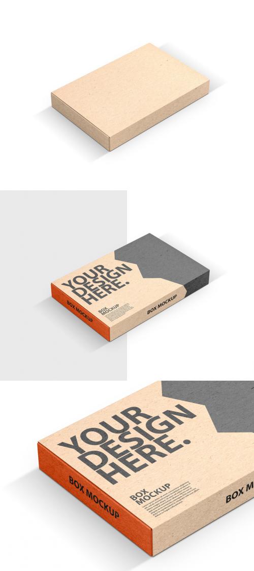 Cardboard Sliding Gift Box Mockup - 366114829