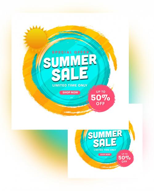 Summer Sale Banner Layout - 366775521