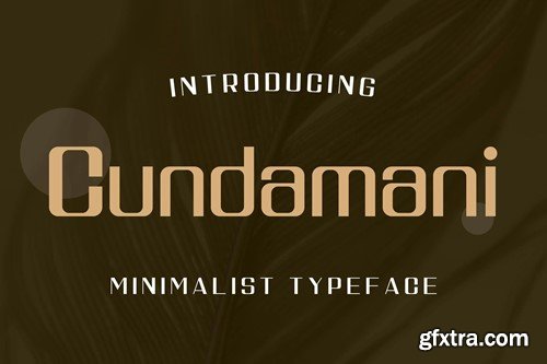 Cundamani - Minimalist Elegant Typeface 7QJVLM2