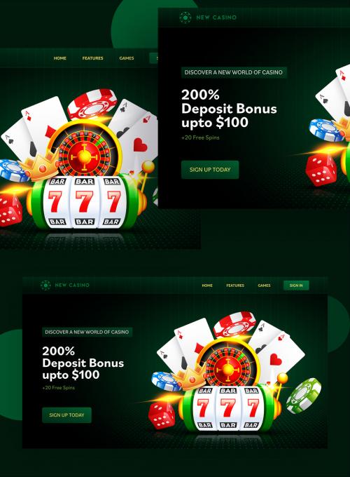 Hero Image for Casino Website Layout - 366828317