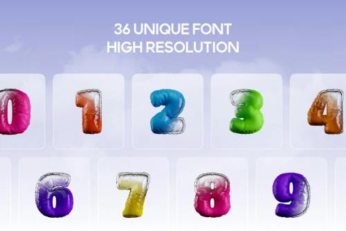 3D Unique Font