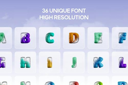 3D Unique Font