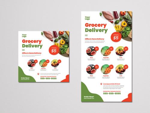 Grocery Delivery Social Media Layouts - 366994015