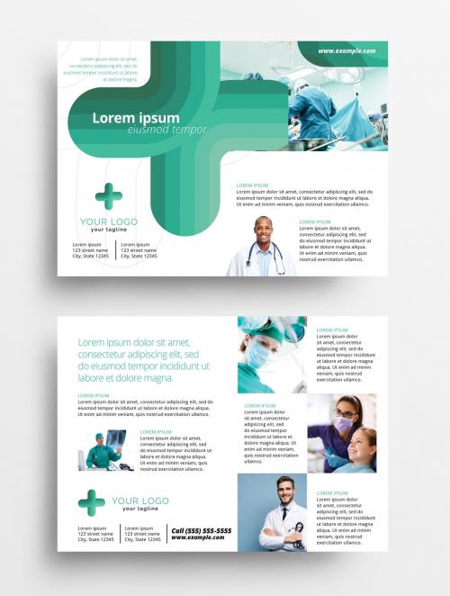 Modern Medical Flyer with Turquoise Colors - 367847510