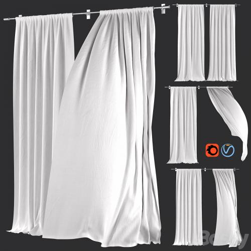 Curtains 134 | White Linen | Wind