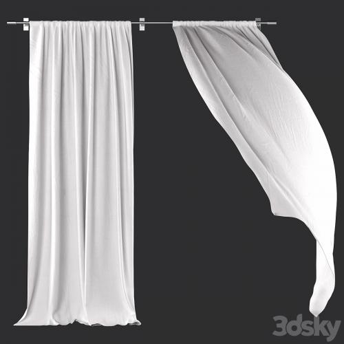 Curtains 134 | White Linen | Wind