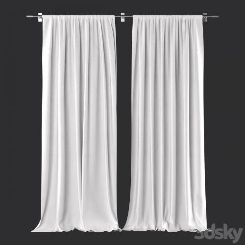 Curtains 134 | White Linen | Wind