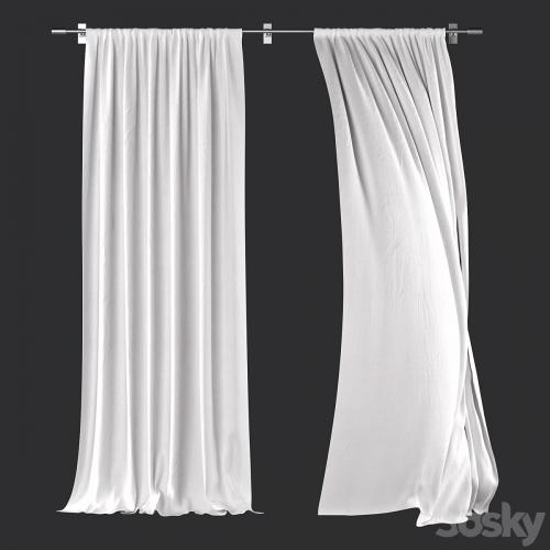 Curtains 134 | White Linen | Wind