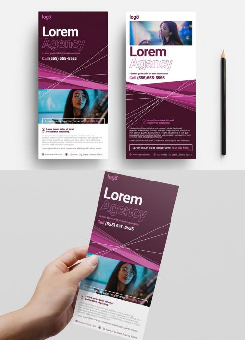 Thin Dl Flyer with Creative Layout - 367847526