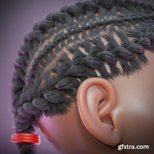 Blender - Procedural Cornrow Hair Generator