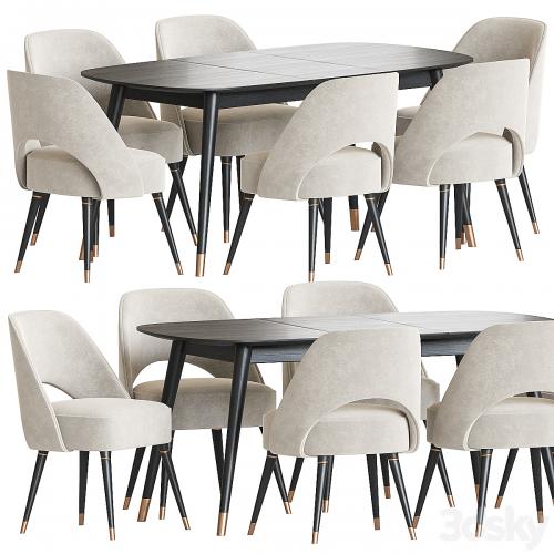 Collins Chair Clover Table Dining Set