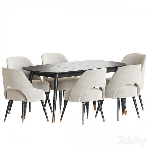 Collins Chair Clover Table Dining Set