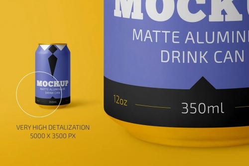 350ml Aluminium Drink Mockup Set