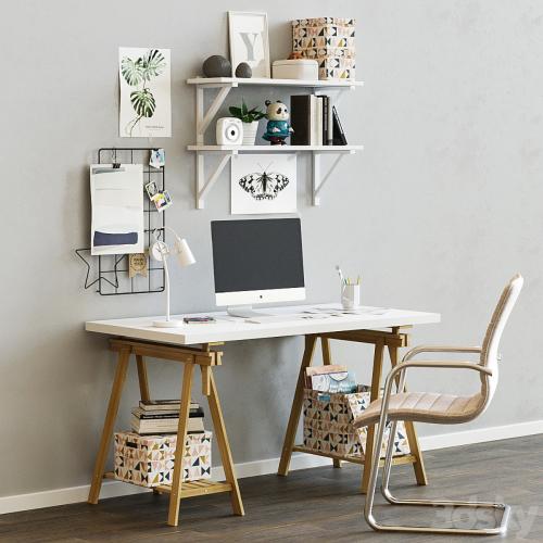 Workplace table ikea LINNMON / FINWARD