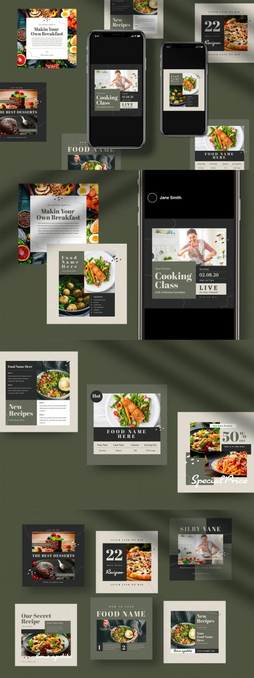 Food Blogger Social Media Post Layout - 368066648